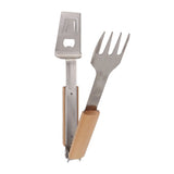 Grill Spatula Fork Tongs Durable Stainless Steel Food Tongs Multifunctional Long Handle Buffet Tongs for Camping