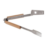 Grill Spatula Fork Tongs Durable Stainless Steel Food Tongs Multifunctional Long Handle Buffet Tongs for Camping