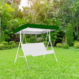 Outdoor Swing Chair Canopy Replacement Patio Swing Chair Top Cover WaterproofTop Rain Cover 190T Silver Coated 190x132x15cm/20cm Silver