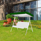 Outdoor Swing Chair Canopy Replacement Patio Swing Chair Top Cover WaterproofTop Rain Cover 190T Silver Coated 190x132x15cm/20cm Silver