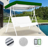 Outdoor Swing Chair Canopy Replacement Patio Swing Chair Top Cover WaterproofTop Rain Cover 190T Silver Coated 190x132x15cm/20cm Silver