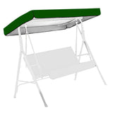 Outdoor Swing Chair Canopy Replacement Patio Swing Chair Top Cover WaterproofTop Rain Cover 190T Silver Coated 190x132x15cm/20cm Silver