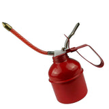 Manual Oiler Can Iron Red Lever Style Lubrication Oiling Can Flexible Hose Oil Can Pump 270ml