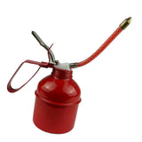 Manual Oiler Can Iron Red Lever Style Lubrication Oiling Can Flexible Hose Oil Can Pump 270ml