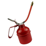 Manual Oiler Can Iron Red Lever Style Lubrication Oiling Can Flexible Hose Oil Can Pump 270ml