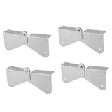 4PCS Gutter Downspout Extension Hinge Stainless Steel Flip Up Hinge for Rectangle Square Downspout Extension - Front View