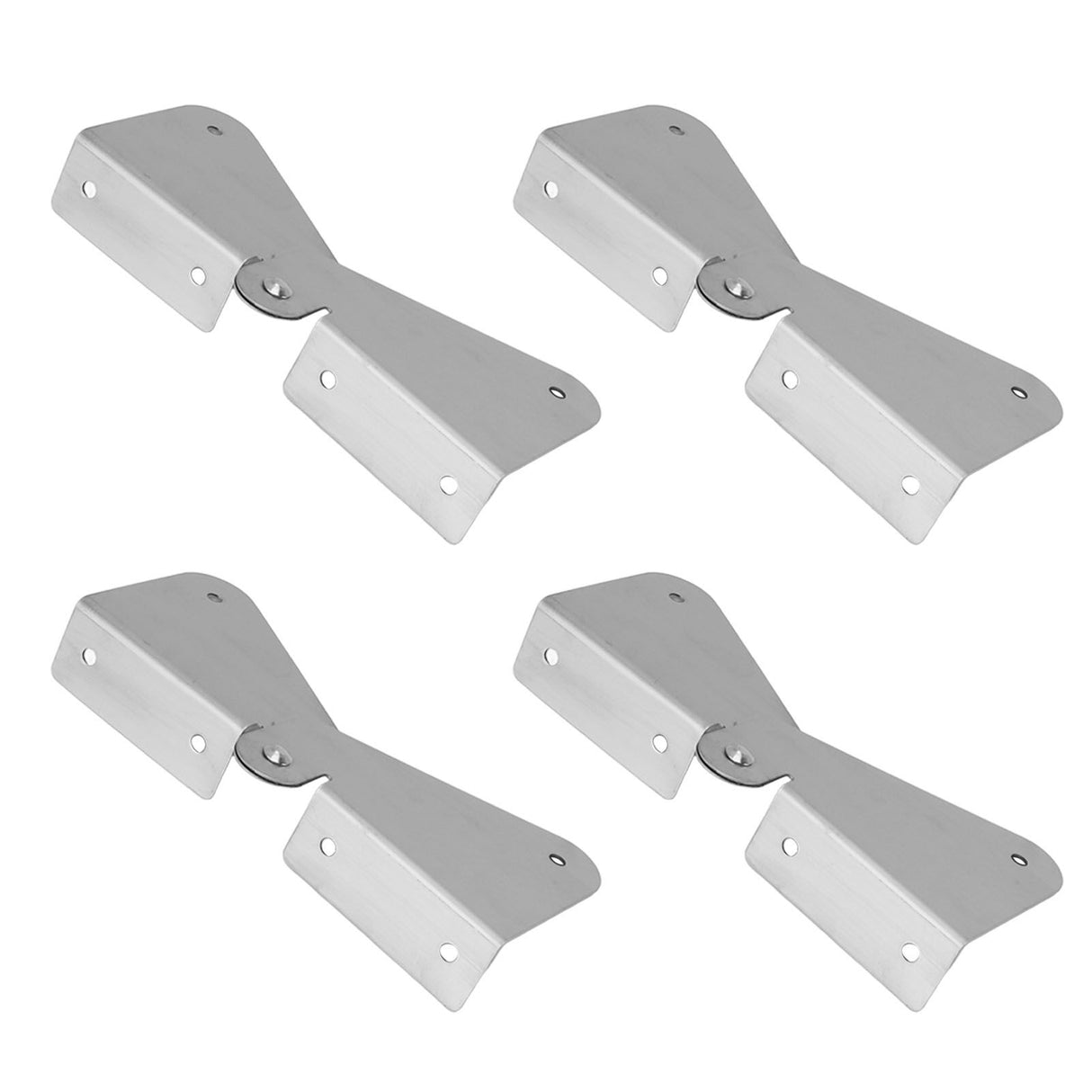 4PCS Gutter Downspout Extension Hinge Stainless Steel Flip Up Hinge for Rectangle Square Downspout Extension
