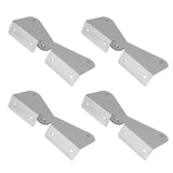4PCS Gutter Downspout Extension Hinge Stainless Steel Flip Up Hinge for Rectangle Square Downspout Extension - Top-Down View