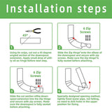 4PCS Gutter Downspout Extension Hinge Stainless Steel Flip Up Hinge for Rectangle Square Downspout Extension