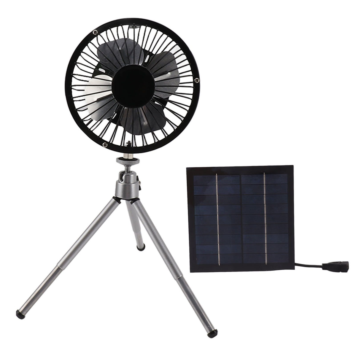 20W Solar Panel Fan Portable Solar Panel Powered USB Fan with Bracket for Camping Fishing Travel
