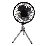 20W Solar Panel Fan Portable Solar Panel Powered USB Fan with Bracket for Camping Fishing Travel - Side View