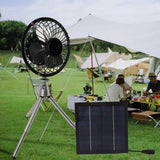 20W Solar Panel Fan Portable Solar Panel Powered USB Fan with Bracket for Camping Fishing Travel - Extra Image