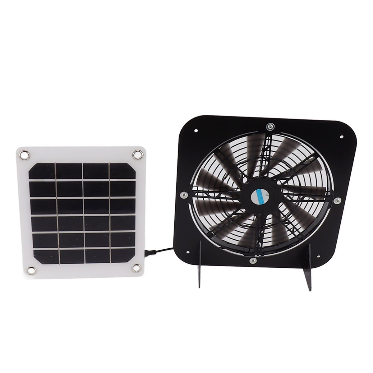 Solar Exhaust Fan 100W Solar Panel with 13.5inch Fan Waterproof Solar Panel Cooling Fan Ventilation Fan for Pet House