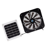 Solar Exhaust Fan 100W Solar Panel with 13.5inch Fan Waterproof Solar Panel Cooling Fan Ventilation Fan for Pet House