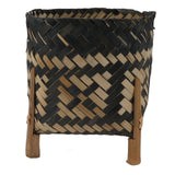 Plant Basket Northern Europe Style Bamboo Weaving Plant Pot Handwoven Indoor Outdoor Storage Organizer Plant Holder