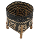 Plant Basket Northern Europe Style Bamboo Weaving Plant Pot Handwoven Indoor Outdoor Storage Organizer Plant Holder - 45-Degree Angle