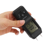 Digital Wood Moisture Meter Highly Accurate Portable Wood Humidity Tester for Building Material Paper - Rear View