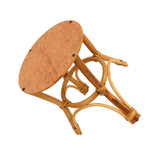 Wooden Stool Plant Stand Multifunctional Nordic Style Round Plant Supports Display Rack for Indoor Balcony - Front View