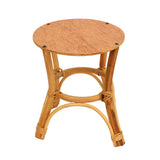 Wooden Stool Plant Stand Multifunctional Nordic Style Round Plant Supports Display Rack for Indoor Balcony - Low Angle