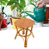 Wooden Stool Plant Stand Multifunctional Nordic Style Round Plant Supports Display Rack for Indoor Balcony