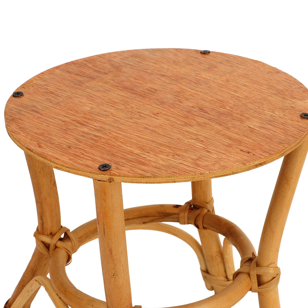 Wooden Stool Plant Stand Multifunctional Nordic Style Round Plant Supports Display Rack for Indoor Balcony