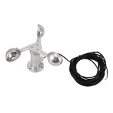 Aluminium Alloy Anemometers Wind Speed Monitoring Sensor 3 Cups Wind Speed Sensor Anemometer 0‑3.8V - Side View