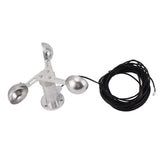 Aluminium Alloy Anemometers Wind Speed Monitoring Sensor 3 Cups Wind Speed Sensor Anemometer 0‑3.8V - Top-Down View