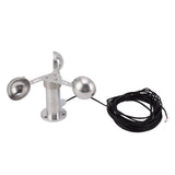Aluminium Alloy Anemometers Wind Speed Monitoring Sensor 3 Cups Wind Speed Sensor Anemometer 0‑3.8V - Rear View
