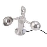 Aluminium Alloy Anemometers Wind Speed Monitoring Sensor 3 Cups Wind Speed Sensor Anemometer 0‑3.8V - Low Angle