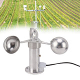 Aluminium Alloy Anemometers Wind Speed Monitoring Sensor 3 Cups Wind Speed Sensor Anemometer 0‑3.8V - Extra Image