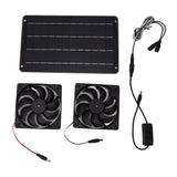 20W Solar Powered Dual Fan 12V Efficient Energy Saving Solar Panel Fan Kit with Switch for RV Greenhouse Pet Home