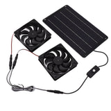 20W Solar Powered Dual Fan 12V Efficient Energy Saving Solar Panel Fan Kit with Switch for RV Greenhouse Pet Home - 45-Degree Angle