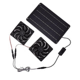 20W Solar Powered Dual Fan 12V Efficient Energy Saving Solar Panel Fan Kit with Switch for RV Greenhouse Pet Home - Extra Image