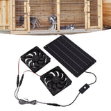 20W Solar Powered Dual Fan 12V Efficient Energy Saving Solar Panel Fan Kit with Switch for RV Greenhouse Pet Home - Extra Image