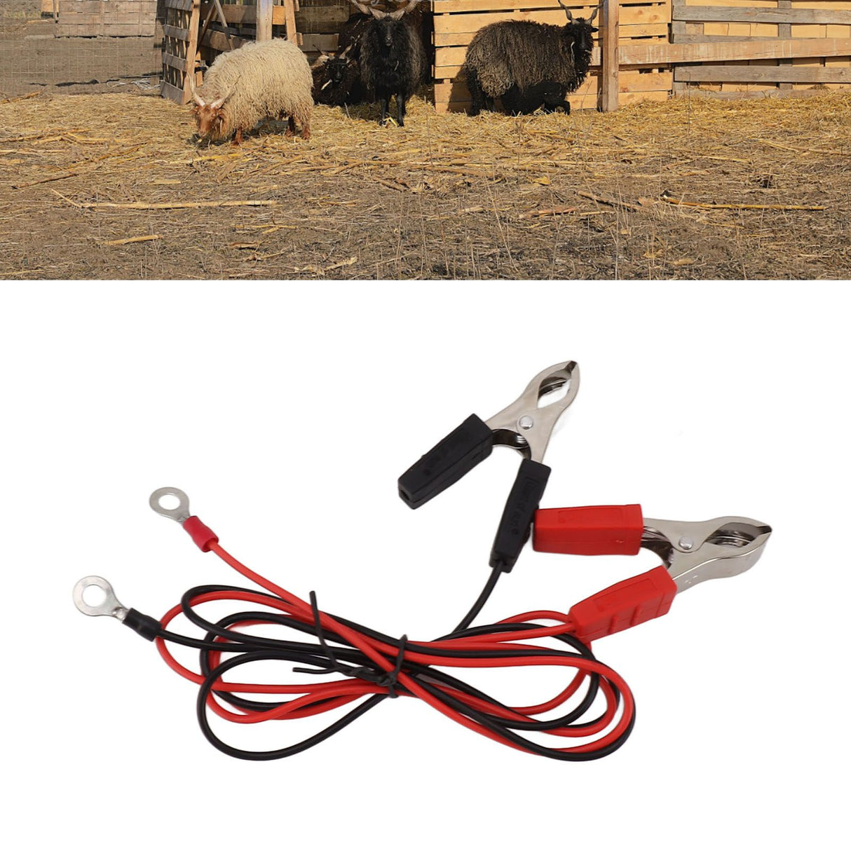 2pcs Electric Fence Wire Connect Safe Copper Electric Fence Jump Leads Practical Electric Fence Clips for Farm