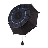 10W Solar Panel Phone Umbrella Rain Protection Phone Stand Charging Umbrella for Motorcycle - Side View