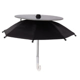 10W Solar Panel Phone Umbrella Rain Protection Phone Stand Charging Umbrella for Motorcycle - Close-Up Angle