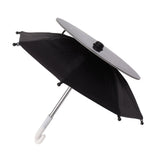 10W Solar Panel Phone Umbrella Rain Protection Phone Stand Charging Umbrella for Motorcycle - Low Angle