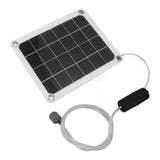 Solar Pond Aerator Waterproof 20W Noiseless Solar Aquarium Air Pump with Air Bubble Stones for Fishpond - Rear View
