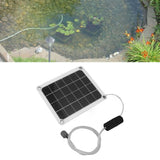 Solar Pond Aerator Waterproof 20W Noiseless Solar Aquarium Air Pump with Air Bubble Stones for Fishpond