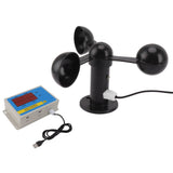 Tower Crane Anemometer Wind Speed Alarm USB 3 Fan Blades Accurate Aluminium Alloy Power Failure Memory Wind Anemometer 220V - Top-Down View