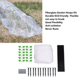 Greenhouse Hoops Grow Tunnel Long Garden Hoops Rust Free Fiberglass Garden Hoops Frame DIY Plant Support Garden Stakes - Extra Image