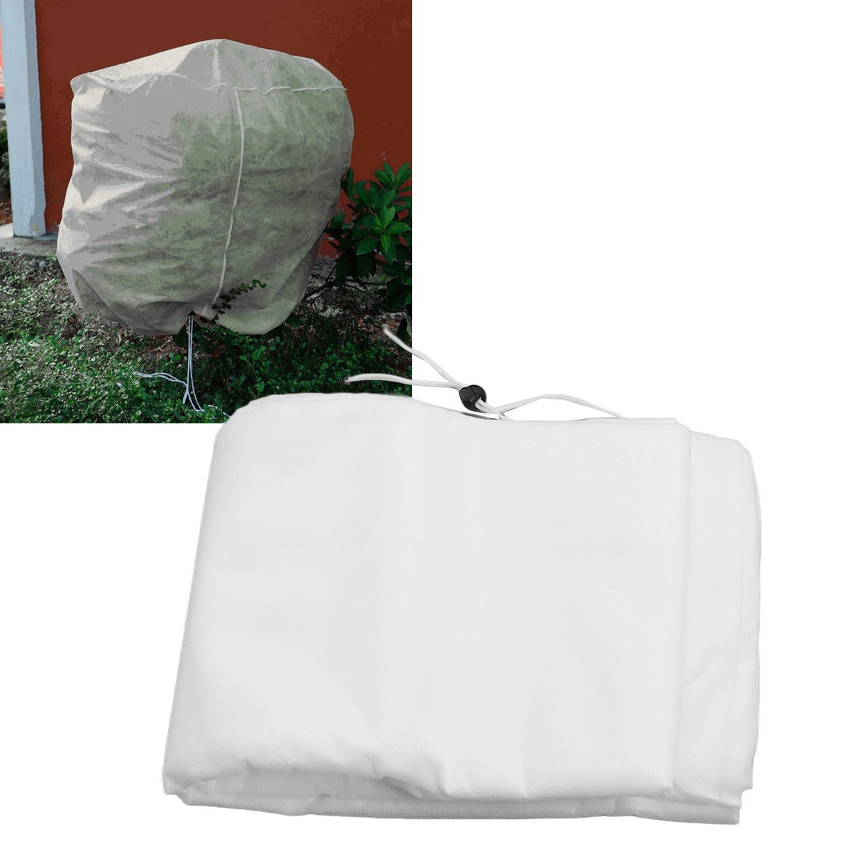 Plant Cover Non Woven Fabric Breathable Outdoor Freeze Frost Protection Plants Jacket for Cold Winter Weather White 80x100cm/31.5x39.4in
