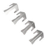 4 PCS Grill Heat Plate Spacers Easy To Install Rustproof Universal Stainless Steel Grill Flame Tamers Burner Covers - Top-Down View