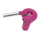 Portable Battery Powered BBQ Fan Air Blower Handheld Barbecue Fan Air Blower for Outdoor Camping Picnic Charcoal Grill Barbecue FD312A 1.5V Purple