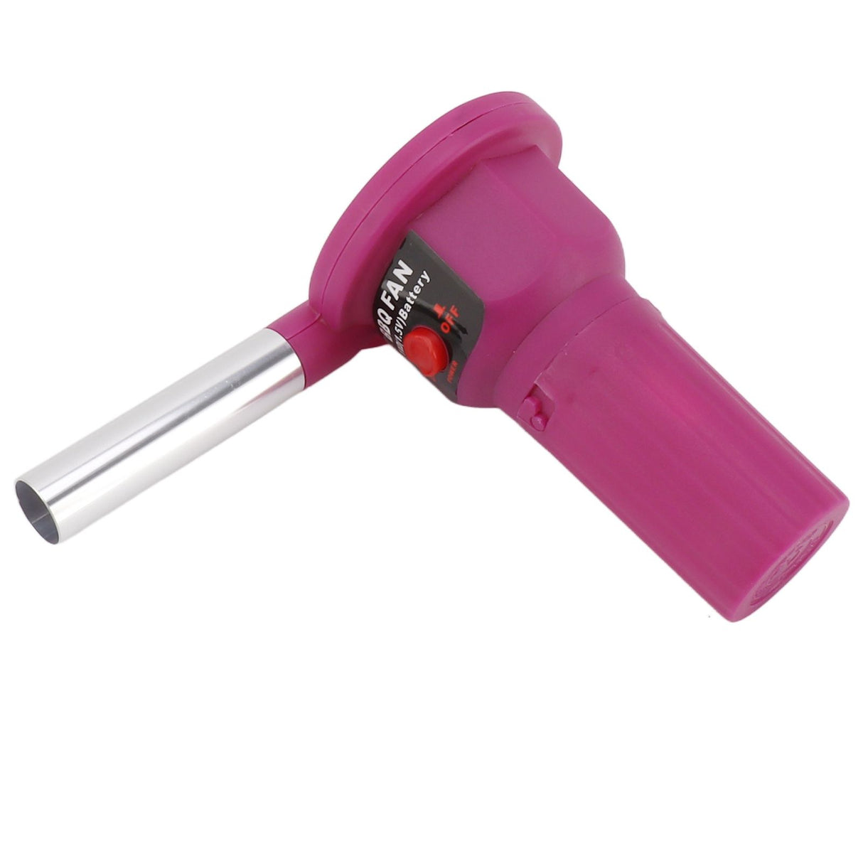 Portable Battery Powered BBQ Fan Air Blower Handheld Barbecue Fan Air Blower for Outdoor Camping Picnic Charcoal Grill Barbecue FD312A 1.5V Purple