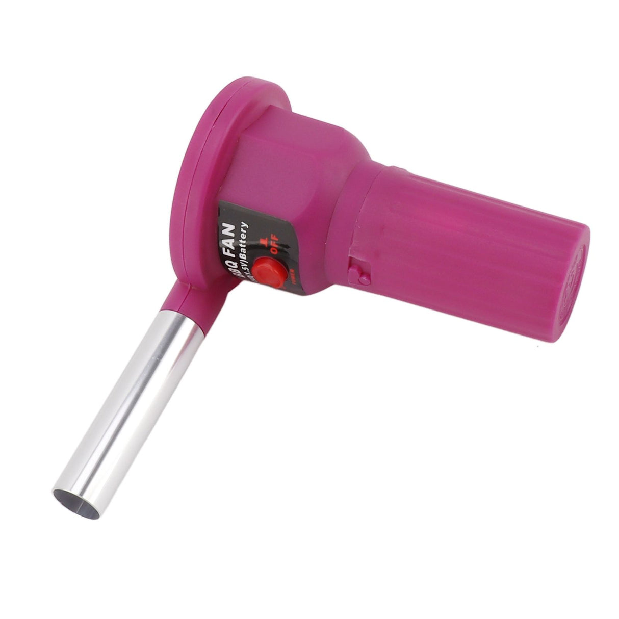 Portable Battery Powered BBQ Fan Air Blower Handheld Barbecue Fan Air Blower for Outdoor Camping Picnic Charcoal Grill Barbecue FD312A 1.5V Purple