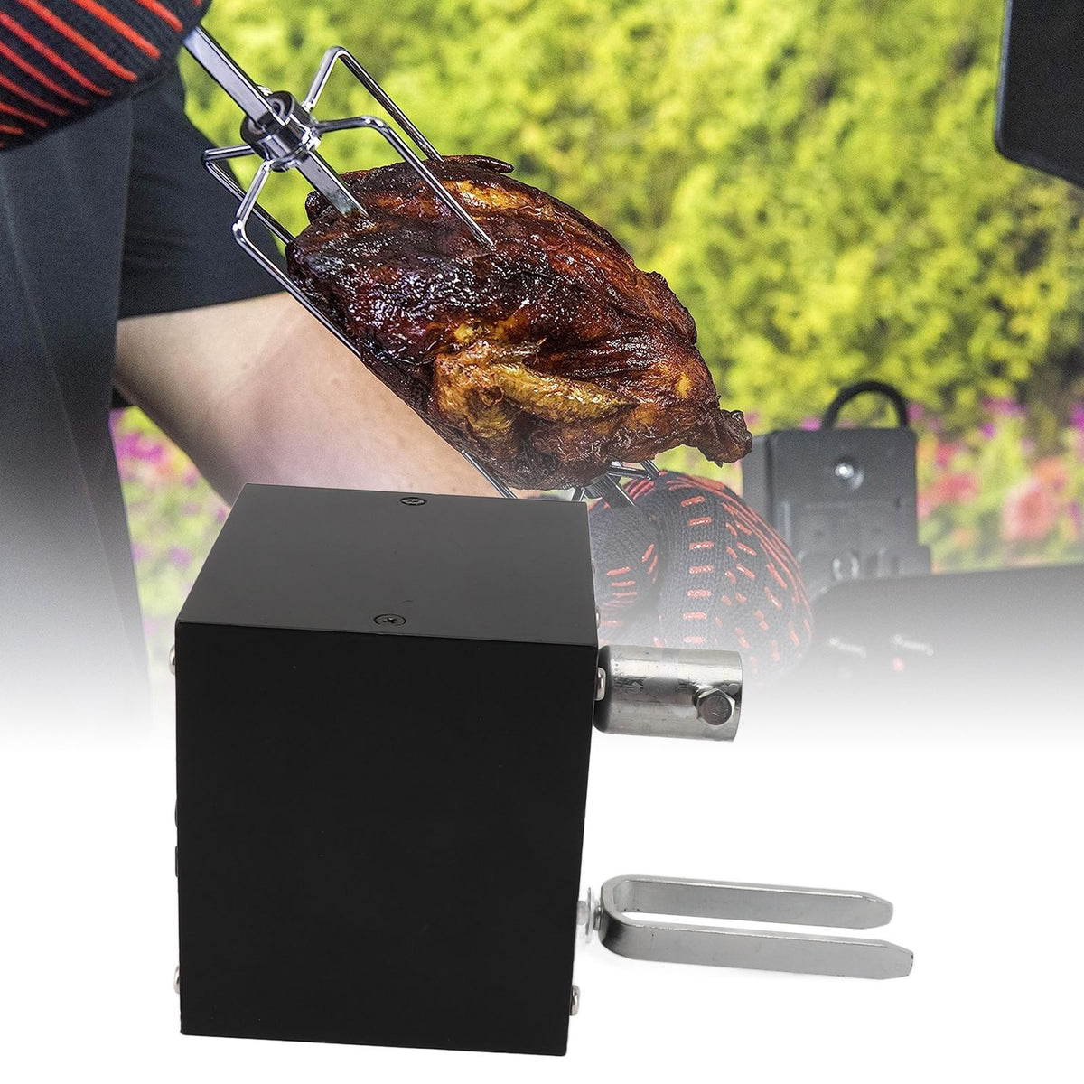 High Torsion Aluminum Grill Motor 70KG Load Dual Purpose Grill Motor With 1.5m USB Cable
