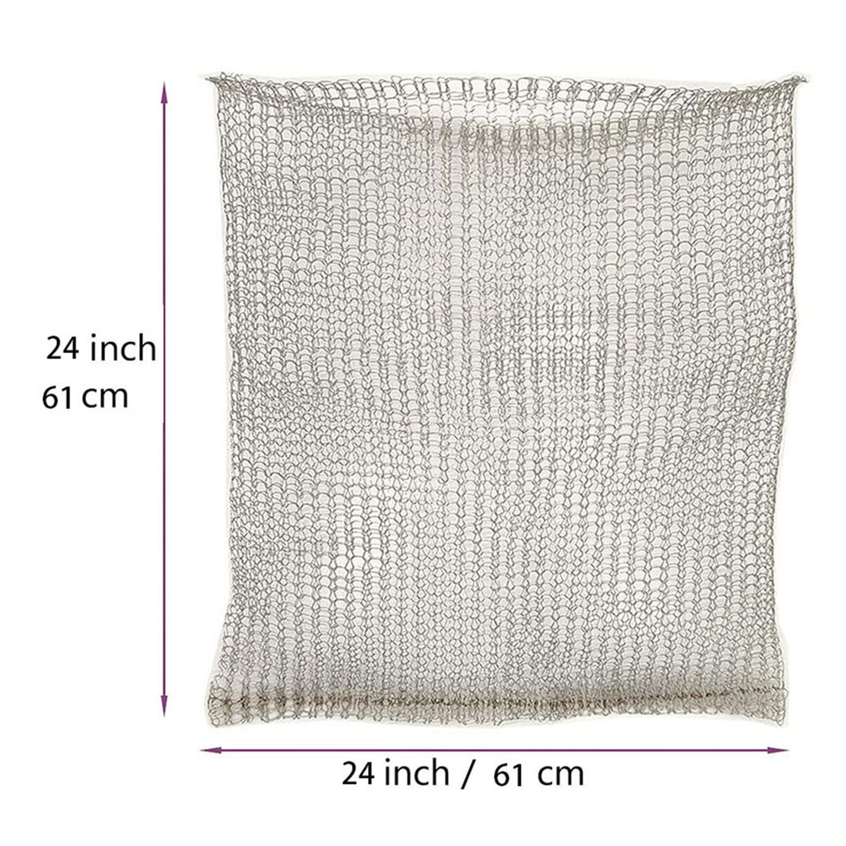 Plant Root Guard Gopher Proof Wire Basket Mole Vole Mesh Wire Basket Underground Stainless Steel Wire Mesh Bag for Plants Root Protection 24x24 Inch