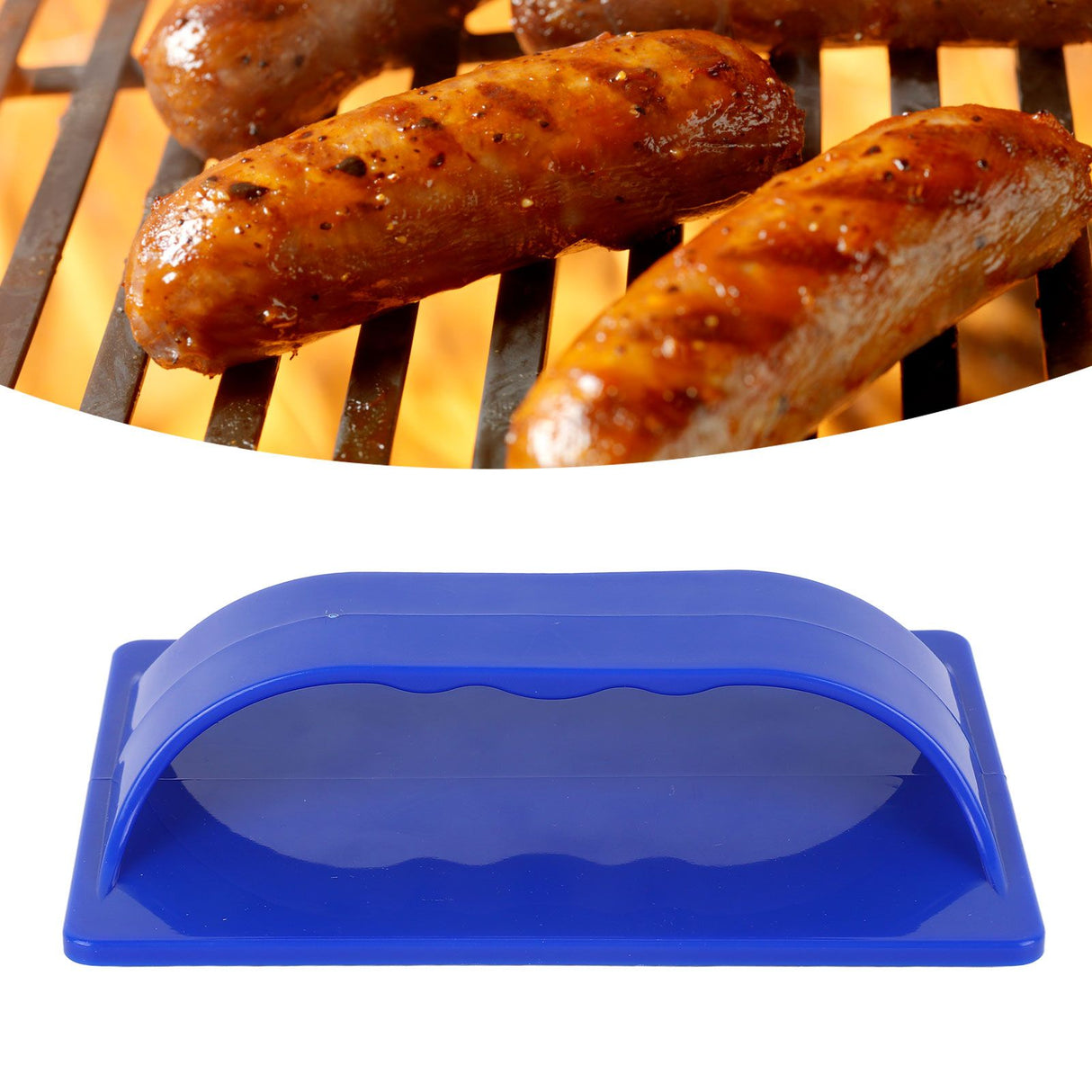 Hot Dog Slicing Tool Easy To Clean Plastic Sausage Cutter for BBQ Outdoor Camping Grill Blue